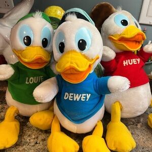 Vintage Disney Huey Dewey and Louie Donald Ducks Stuffed Plush Toys Animals 3